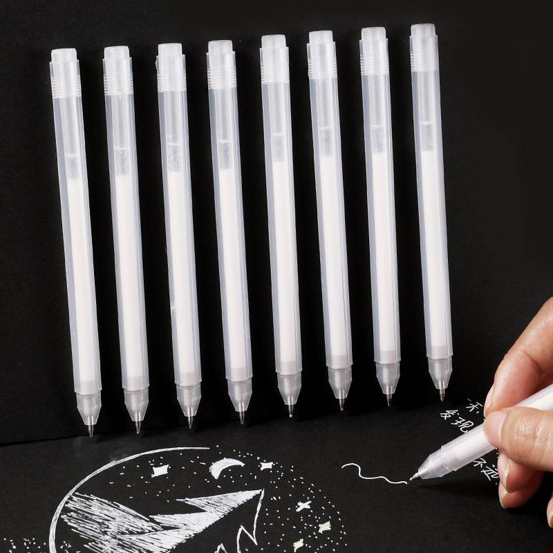 Marqueur surligneur blanc pour croquis, dessin et art – Imperméable, séchage rapide, pointe fine (0,6 mm/0,8 mm/1 mm) – Idéal pour les artistes_voghion.com