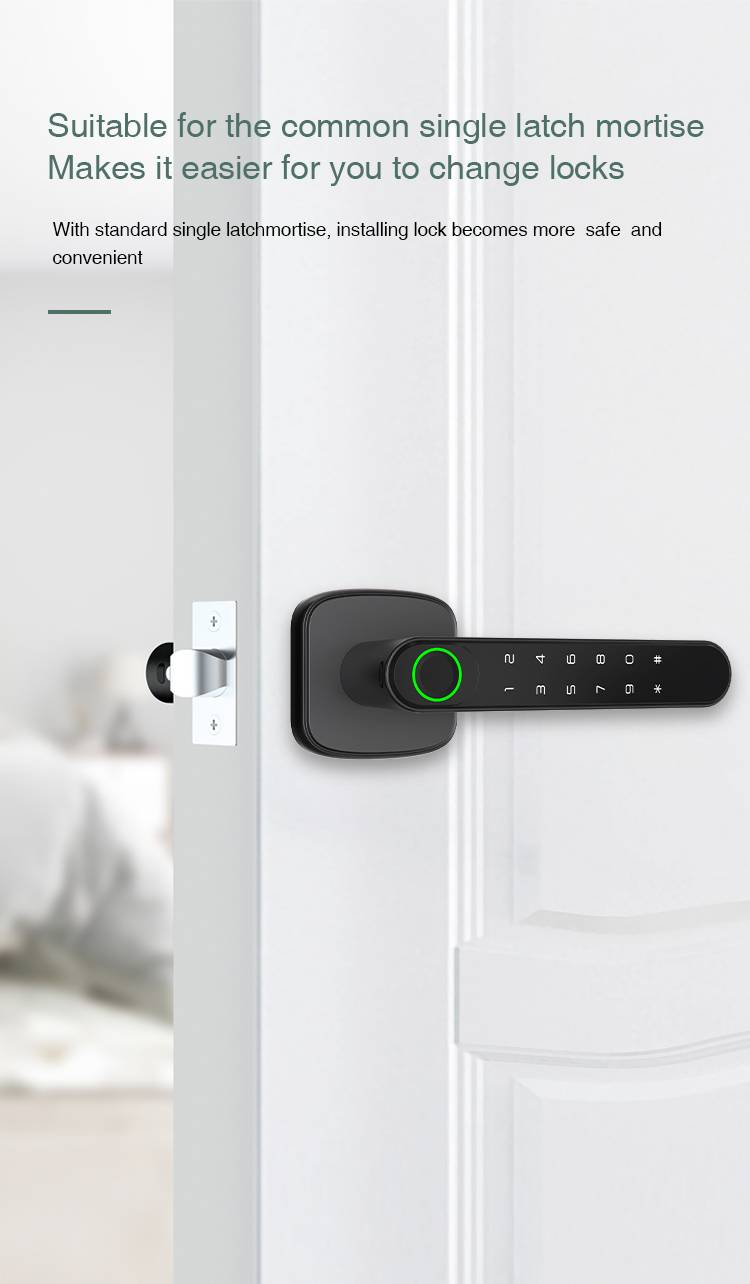 Maçaneta biométrica inteligente Tuya com impressão digital K1 Plus_voghion.com