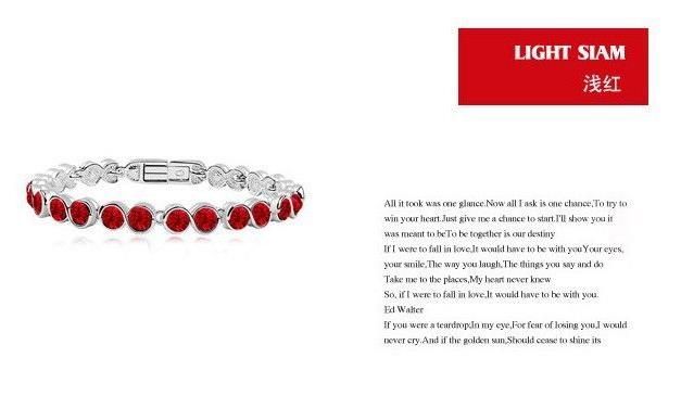 Heiße Verkäufe 18 Karat Platin Überzogene Armbänder Österreichischen Kristall Mode Custome Mädchen/Frauen Schmuck Für Woimen Großhandel_voghion.com