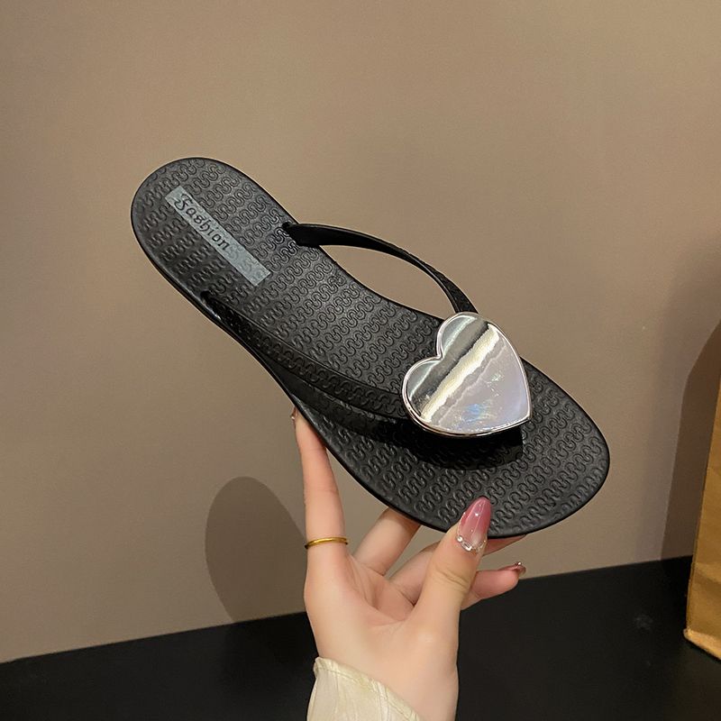 Infradito da donna in stile Foreign Trade, a forma di cuore color pesca, nuove scarpe da spiaggia per esterni, scarpe alla moda con clip per ragazze, sandali_voghion.com