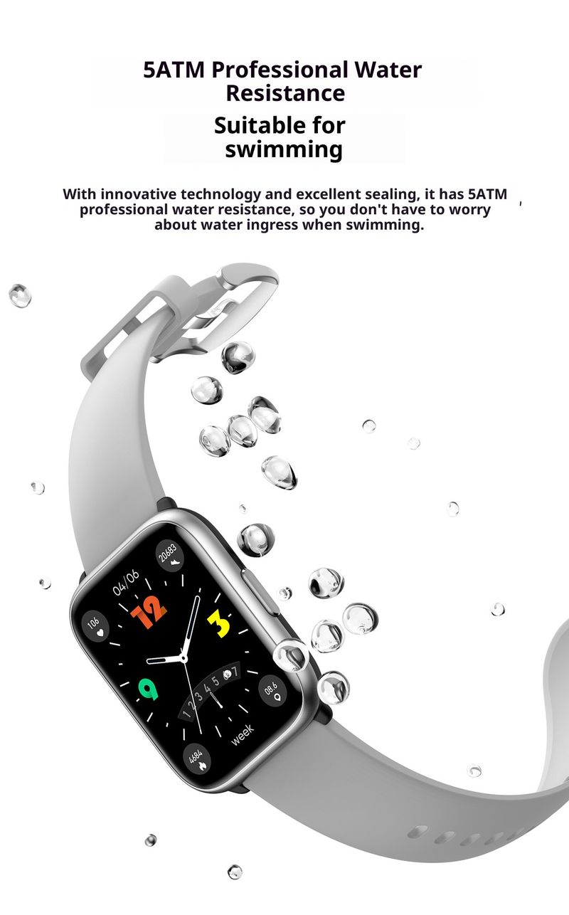 LW61 Smart Watch For Men Women - Fitness Tracker With Heart Rate Blood Oxygen Monitor, 5ATM Waterproof, Sleep Tracking, Multi-Sport Modes,_voghion.com