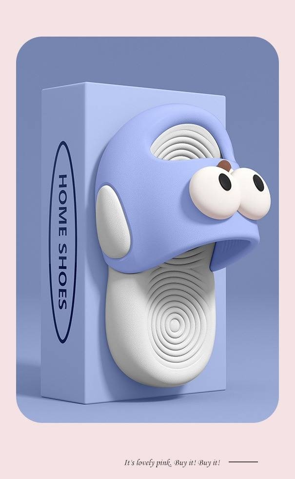 Sommerpantoffeln für Jungen mit niedlichen großen Augen – Dicke Sohle, rutschfest, atmungsaktiv, Unisex-Kindersandalen für drinnen und draußen (verschiedene Farben und Größen)_voghion.com