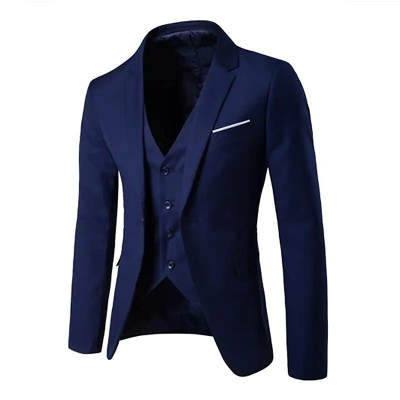 Ensemble trois pièces pour homme adulte, gilet et pantalon, style décontracté ou formel, idéal pour l'exportation européenne et américaine._voghion.com