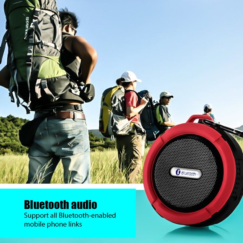 Nešiojama „Bluetooth“ vandeniui atspari belaidė laisvų rankų įranga lauko siurbimo puodelio mini automobilio žemųjų dažnių garsiakalbis mažas_voghion.com