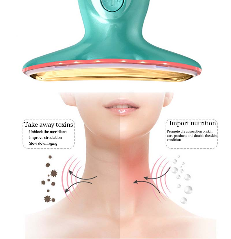 LED Thermische Nek Trillingen Massage Hoofd Huidverjongende Lifting Schrapen Massager Draai Verminder Dubbele r 70% korting_voghion.com