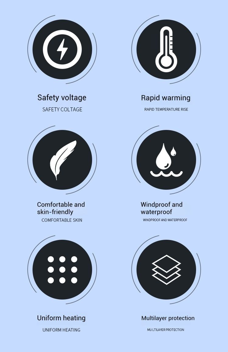 New Winter, Warm Touch Screen, Electric Heating For Outdoor Cycling, Waterproof, Heated Skiing Gloves_voghion.com