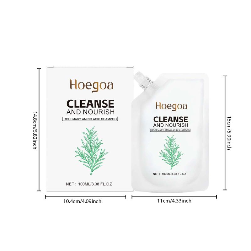 Hoegoa Rosemary Shampoo Refreshing Gentle Cleansing Smooth Shiny Hair Rich Foam Daily Care_voghion.com