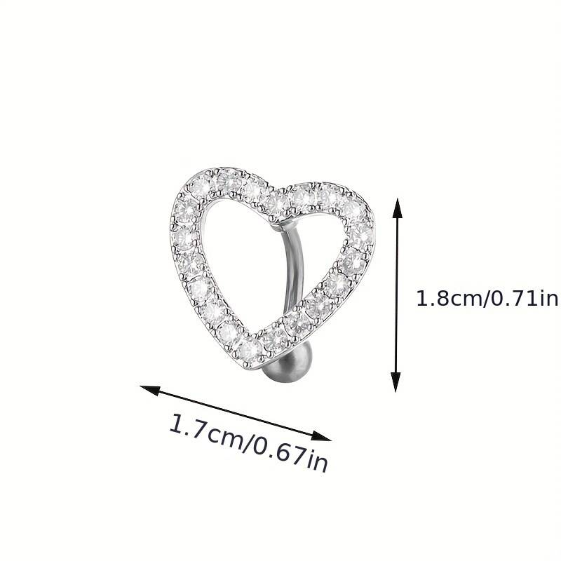 1 pz anello per ombelico per donna design alla moda a forma di cuore moda sexy anelli per ombelico gioielli penetranti in acciaio inossidabile_voghion.com