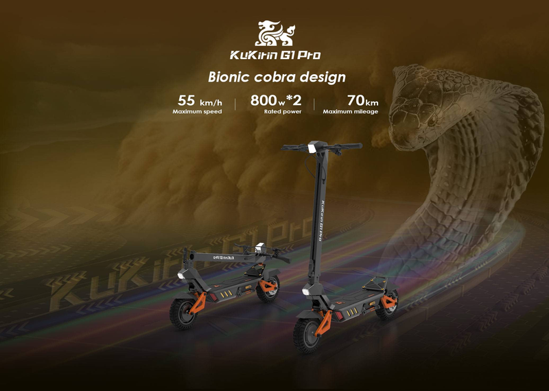 KuKirin G1 Pro Faltbarer Elektroroller 10 Zoll 2*800W 48V 20,8Ah_voghion.com