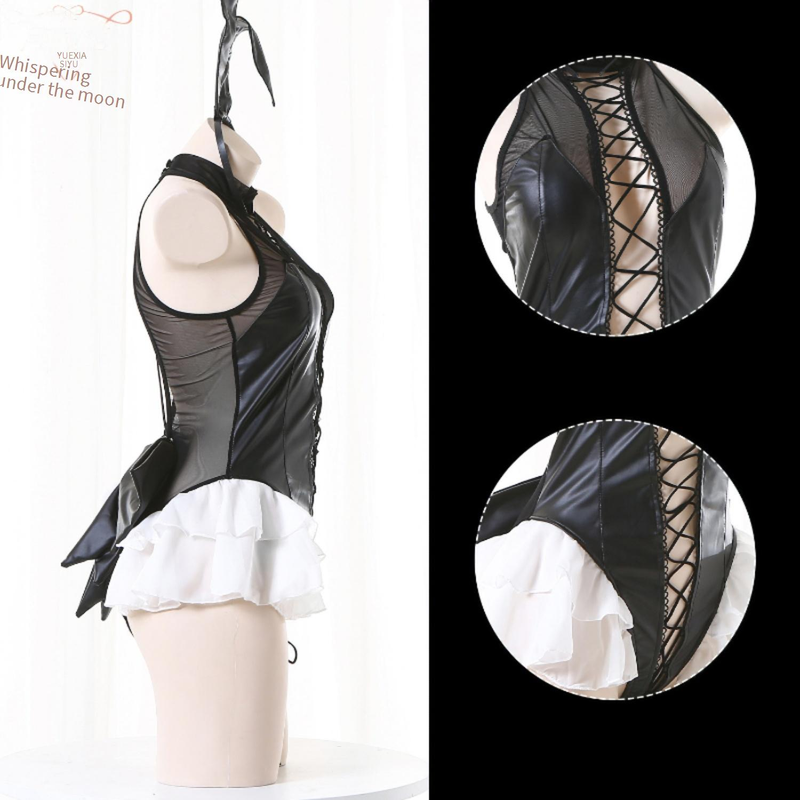 Szextermékek, fehérnemű, új termék, lakkbőr, nyitott egyrészes, nyuszi lány, tiszta vágy, szexi, COS, egyenruha, szerepjáték, női_voghion.com