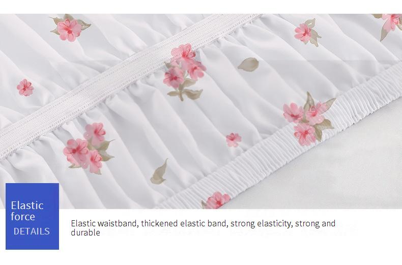 Gonna da letto elasticizzata con design antiscivolo - Volant profondo per proteggere il materasso (tessuto elasticizzato per letto matrimoniale/king size)_voghion.com
