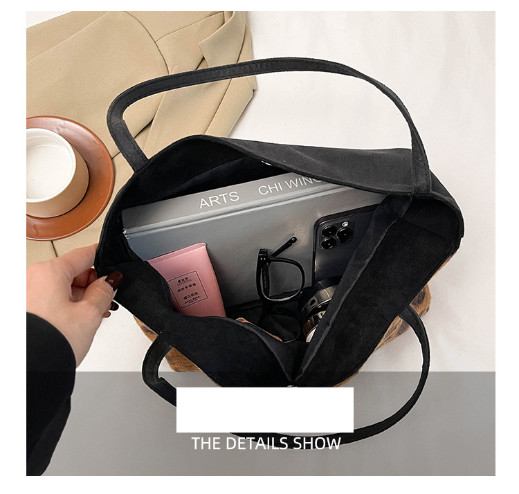 Women's Bags Fashionable All Match Leopard Print Underarm Bag Large Capacity Hand Held All Match Tote Bag_voghion.com