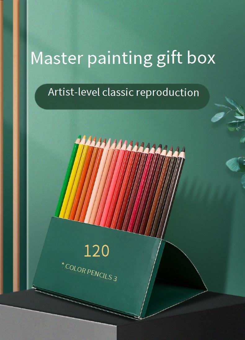 Professionelles 120-Farben-Buntstifte-Set auf Ölbasis – Hochwertige Zeichenstifte in Künstlerqualität mit Geschenkbox, ideal zum Skizzieren, Schattieren und Ausmalen_voghion.com