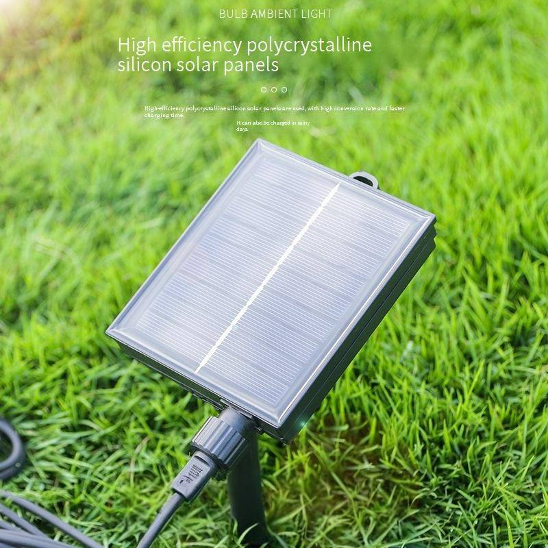 Solarne lampki choinkowe, wodoodporne, zewnętrzne, do biwakowania, namiotu, ogrodu, patio, dekoracji balkonu – ciepłe białe, migoczące światełka_voghion.com