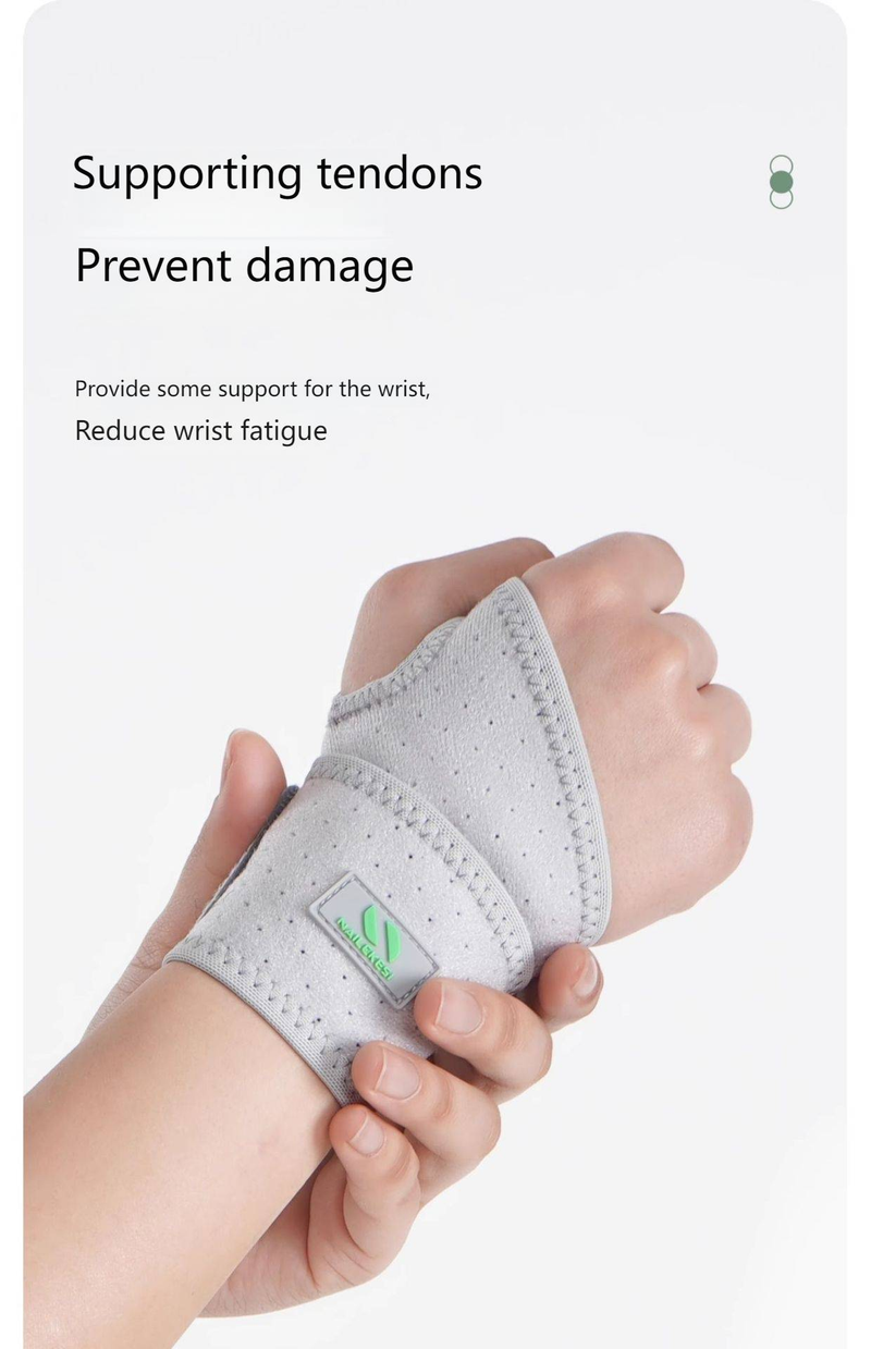Muñequera ajustable para hombre y mujer: transpirable y cómoda, ideal para tenis, gimnasio y alivio de la tendinitis. Ligera y con ajuste seguro._voghion.com