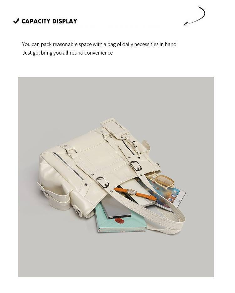 Trendy Retro Crossbody Tote Bag For Women - Stylish Large Capacity Shoulder Bag With Adjustable Strap, Zip Closure & Spacious Interior_voghion.com