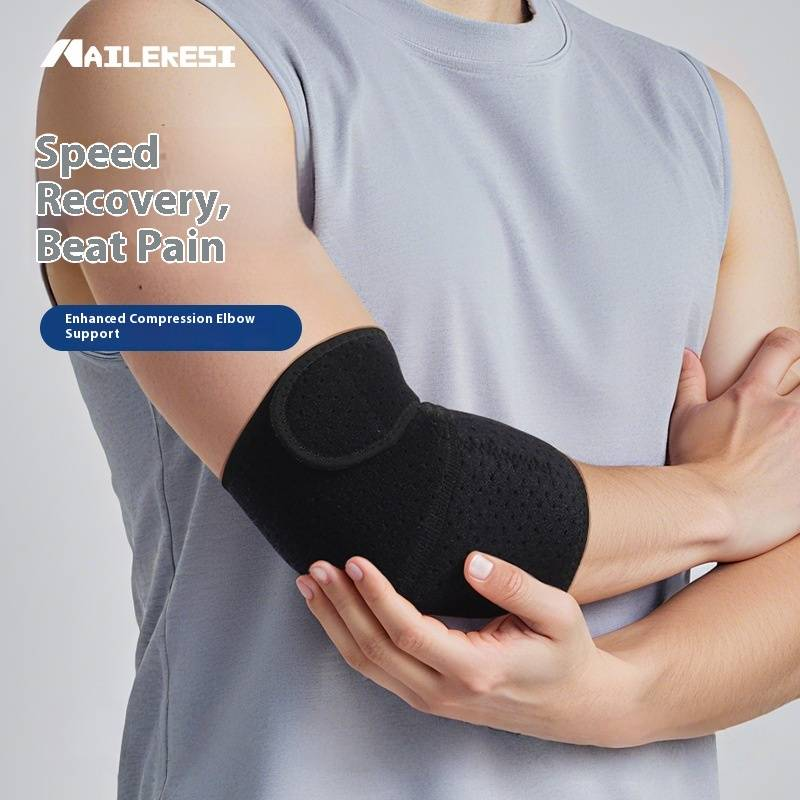 Breathable Arm Sleeve For Sports Support - Compression Elbow Wrap For Basketball, Tennis, Gym & Plank Training (Unisex, Moisture-Wicking)_voghion.com