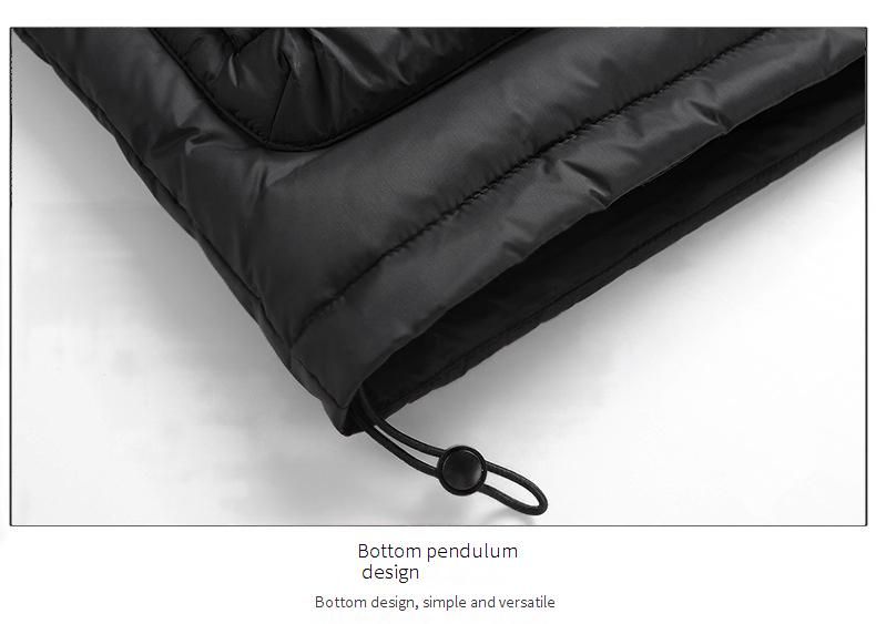 Men's Lightweight Short Down Jacket With Stand Collar, 80% White Duck Down Filling, Warm And Stylish Winter Coat For Casual Wear_voghion.com