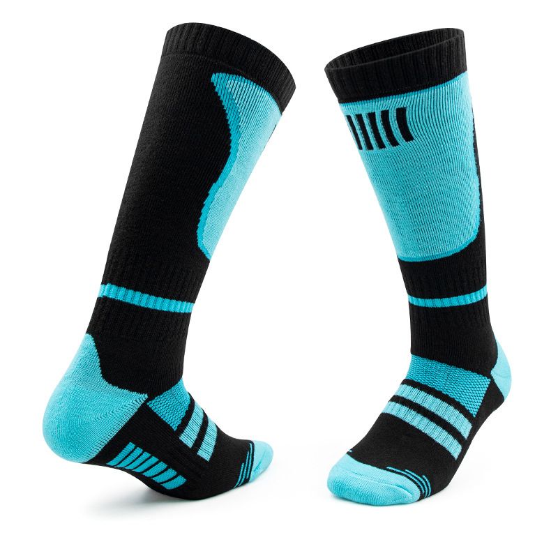 Long Ski Socks, Warm And Moisture-absorbing Outdoor Hiking Socks, Thickened Towel Bottom, Shock-absorbing And Comfortable Men's Sports Snow Socks_voghion.com