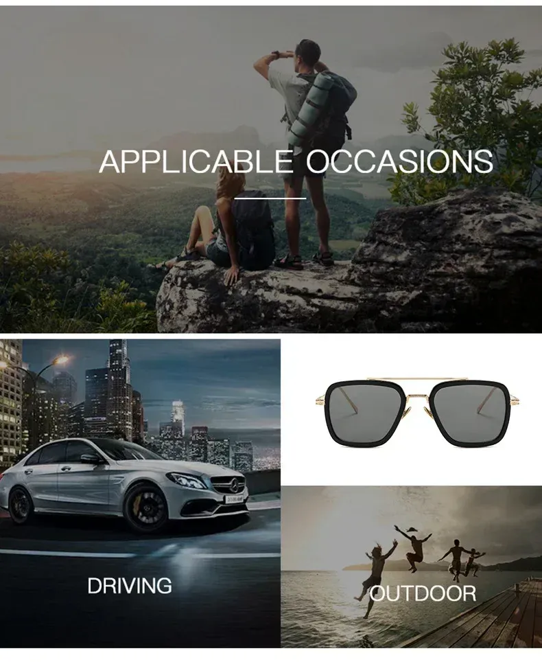 Luxus Quadrat Sonnenbrille Männer Frauen Marke Designer Retro Legierung Rahmen Große Sonnenbrille Vintage Gradienten Männlich Weiblich Oculos Feminino_voghion.com