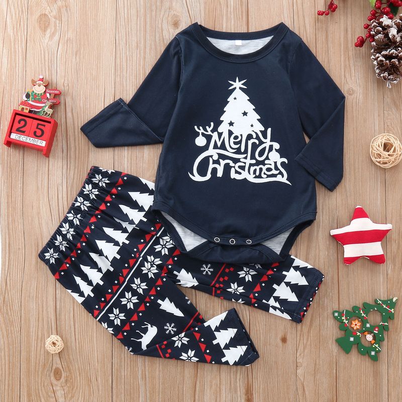 Herbst/Winter Weihnachten Neue Stil Eltern Kind Home Set Pyjamas Auf Lager_voghion.com