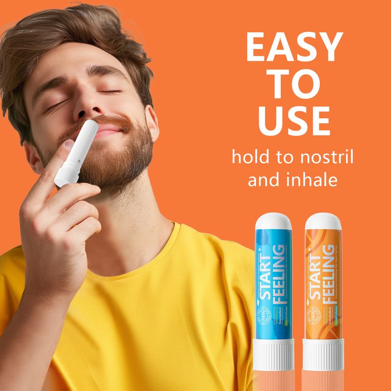 START FEEING Essential Oil Nasal Relief Refreshing Natural Plant Extract 4in1_voghion.com