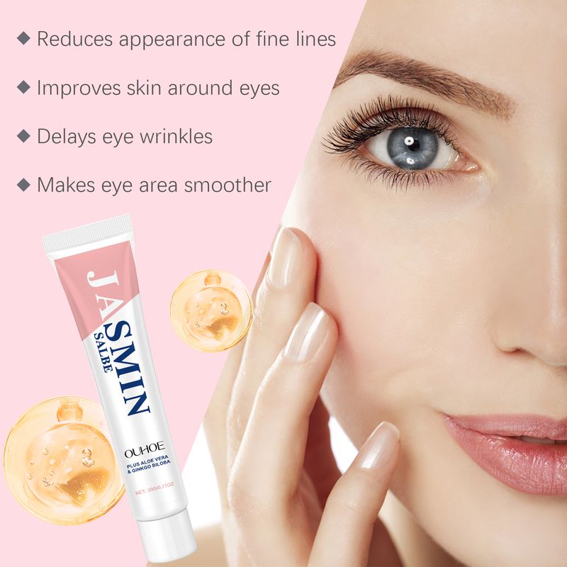 OUHOE Jasmine Eye Cream Moisturizes And Sooth The Eye Skin Hydrating And Moisturizing Daily Massage With Eye Cream_voghion.com
