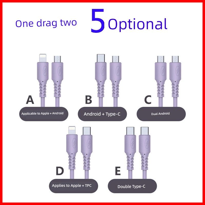 Unbeatable Quality Extended One-to-Two Vivo Android 3 M Data Cable_voghion.com