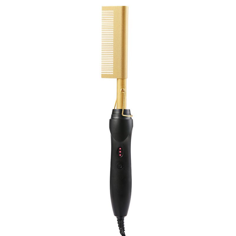 2-in-1 Iron Dual-use Copper Curling And Function Electric Hair Straightening Brush_voghion.com