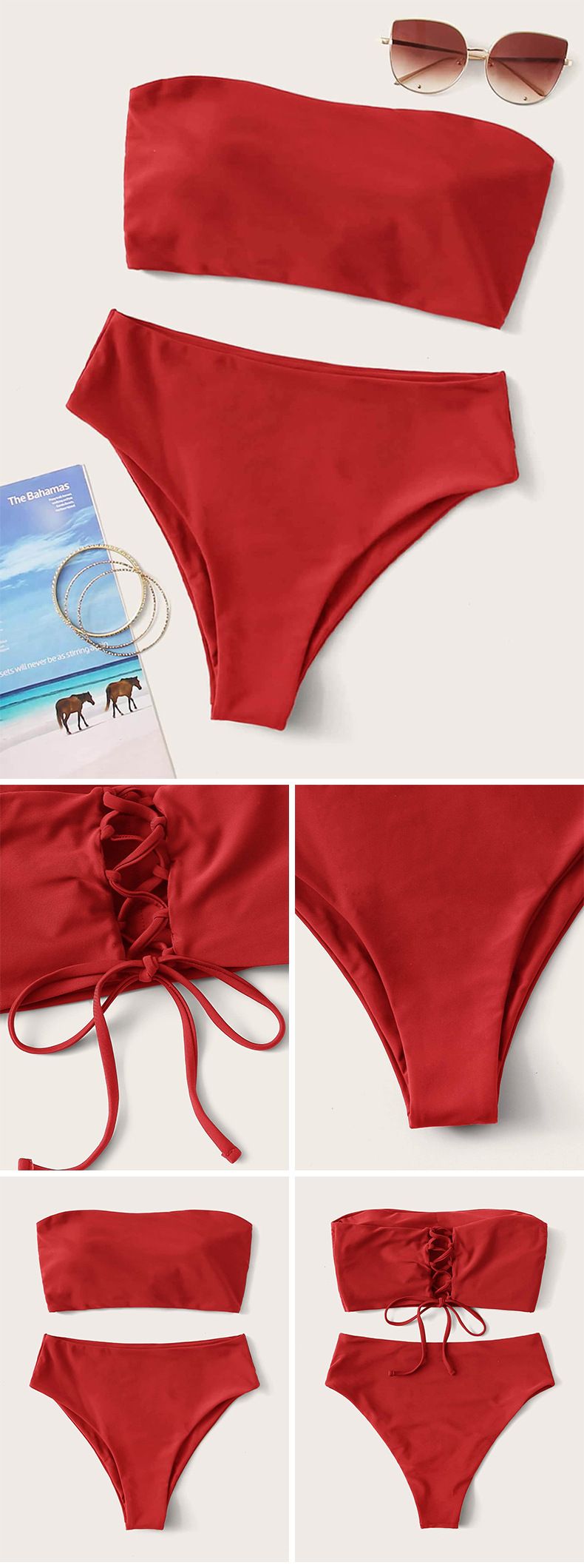 Vêtements pour femmes Tube Top Sexy Bikini imprimé Maillot de bain pour femmes Femmes_voghion.com