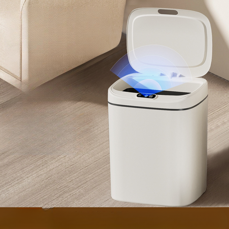 Intelligenter Mülleimer mit großer Kapazität und vollautomatischer Deckelöffnung und Abstandssensor für das Badezimmer_voghion.com
