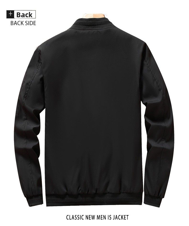 Straight European Size Spring Autumn Men's Baseball Coat Youth Slim Fit Flight Jacket Men_voghion.com
