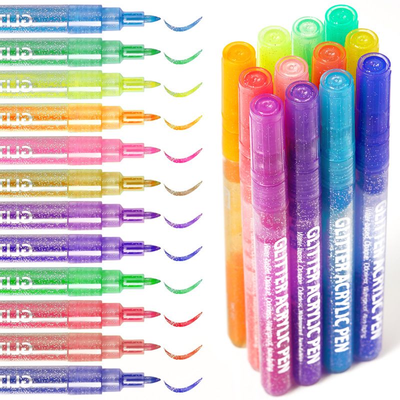 Penna per nail art in metallo a doppia testa - 3 in 1 per sfumare, delineare e punteggiare | Penna gel Easy-Color One-Step_voghion.com