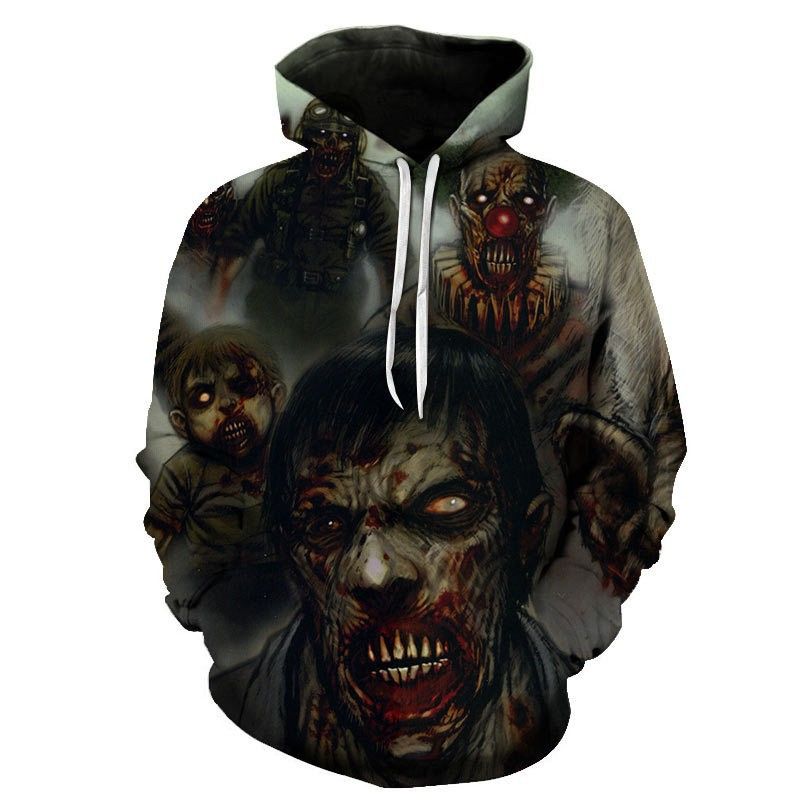 2023 Nuova collezione primavera e autunno horror Halloween Felpa con cappuccio da uomo con stampa digitale 3D_voghion.com