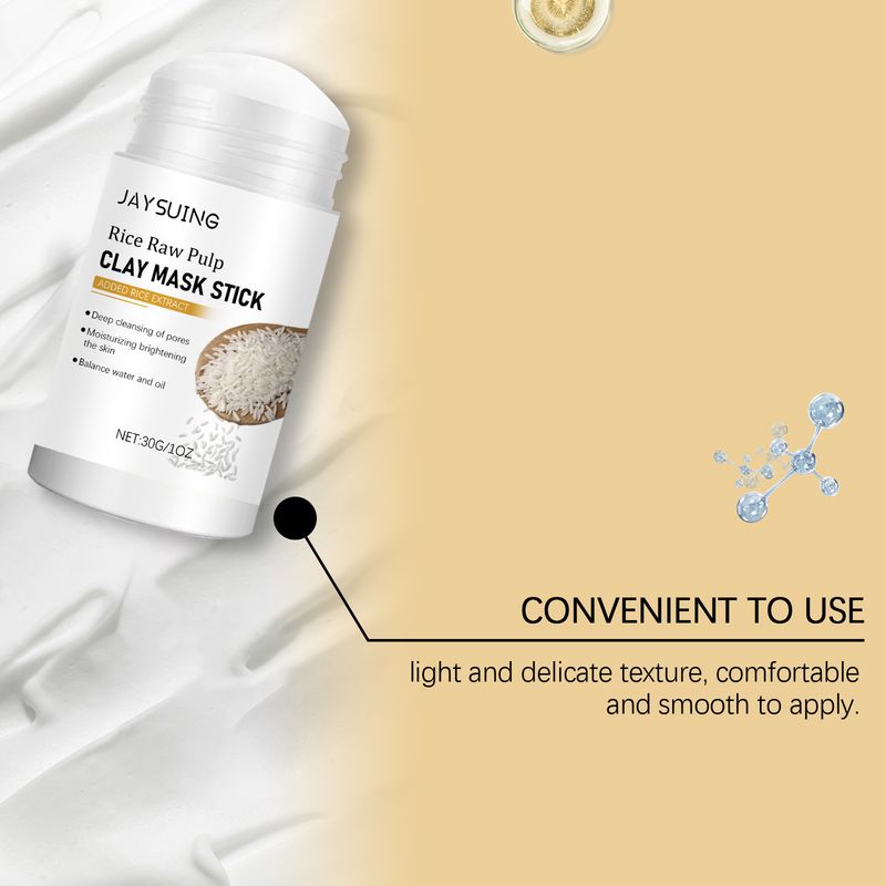 Maschera viso JAYSUING in stick con fango detergente al riso, per una pulizia profonda, idratante e rinfrescante_voghion.com