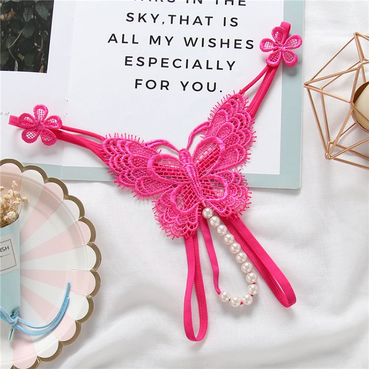 123 123 123 Perizoma sexy in pizzo ricamato, mutandine trasparenti con cavallo aperto, perle sensuali, massaggio per San Valentino_voghion.com