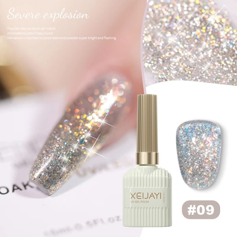 Nails Art & Tools Internet-Berühmtheit gebrochener Diamant-Glitzerkleber neues Produkt brillanter Disco-Pulverkleber Nagelkunst gebrochener Diamantkleber_voghion.com