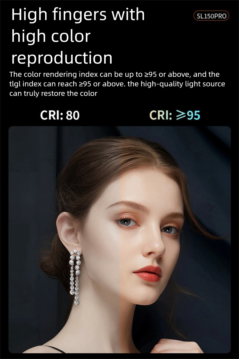 Nouvelle lampe de remplissage LED tricolore 150 W pour photographie, beauté douce, diffusion en direct_voghion.com