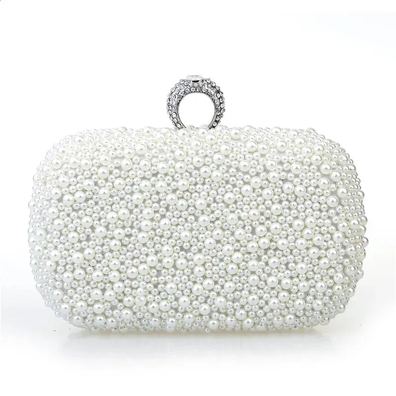 Borsa da sera con anello di perle, cucita a mano, con perline, da donna, di alta qualità, da sposa 240809_voghion.com