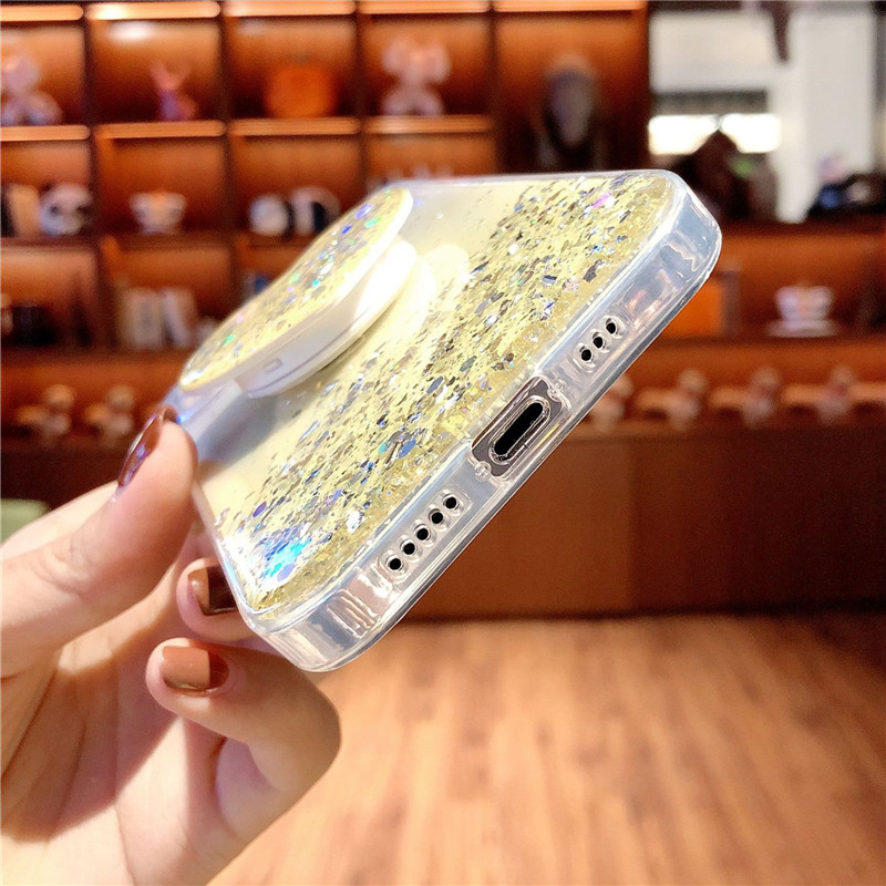 Mobilskal till Samsung Galaxy S20 FE Note 20 u Plätering Kärlek Hjärta Vikbar Telefonhållare Lyxigt Silikonskal till A51 A71 A31_voghion.com