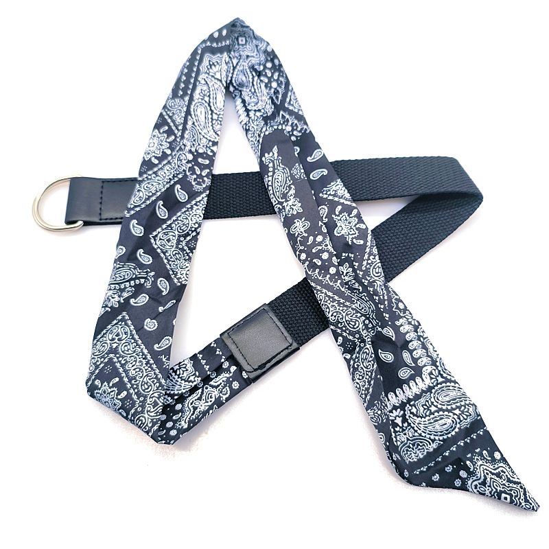 Cintura decorativa versatile per jeans, con fibbia a doppio anello, in tela patchwork, per abito da donna, colore viola_voghion.com
