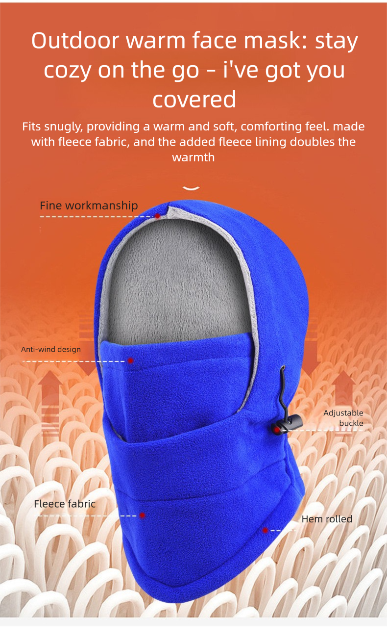 Winter Fleece-Lined Outdoor Fleece CS Hat Windproof Dustproof Thickened Cold-Proof Warm Face Mask_voghion.com