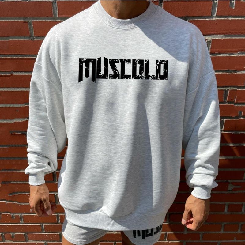 Sonbahar ve Kış Yuvarlak Yaka Fitness Koşu Antrenmanı, Uzun Kollu Alt Gömlek, Brother Pamuklu Spor Sweatshirt, Erkek_voghion.com