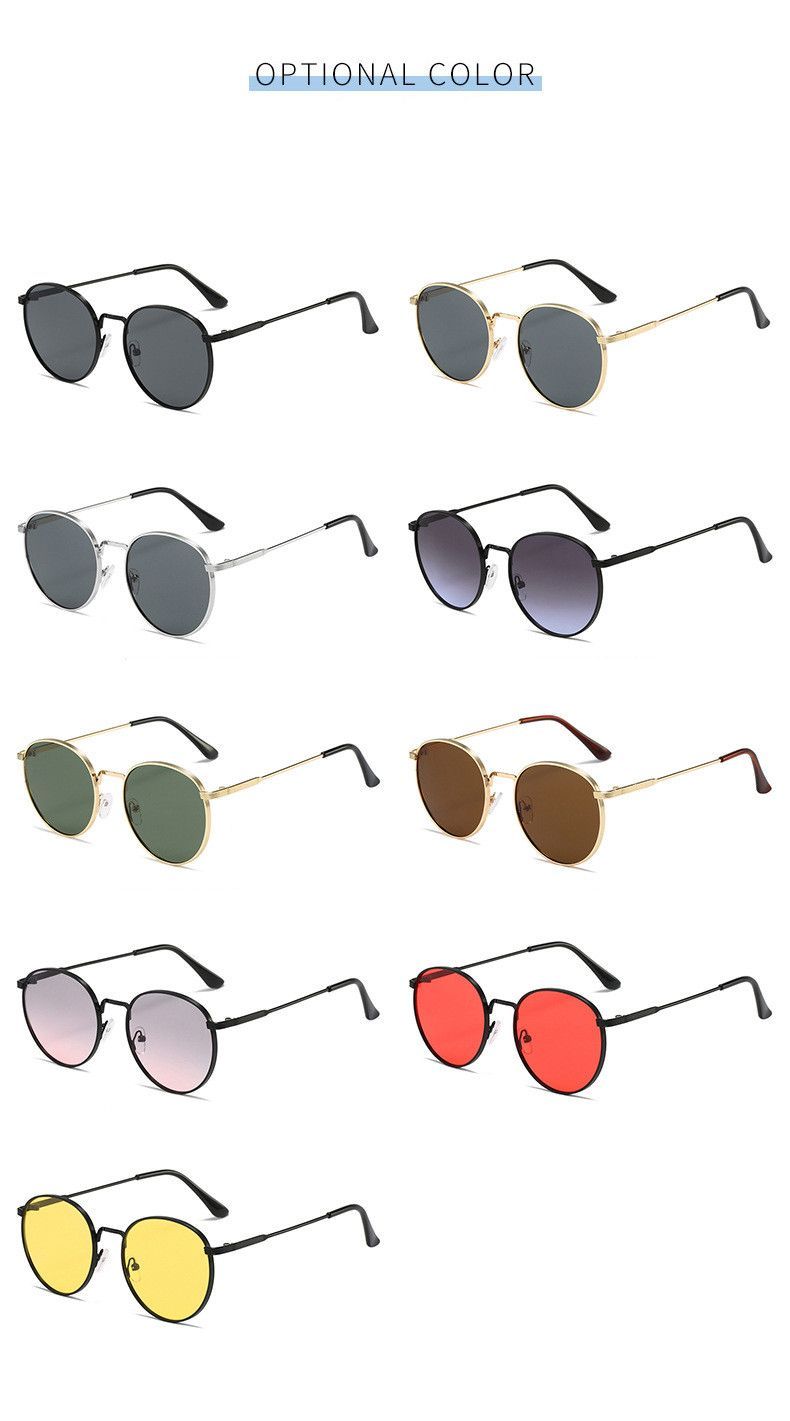 Sunglasses Fashion Retro Men's And Women's UV-proof Personalized Full-frame Sunglasses_voghion.com