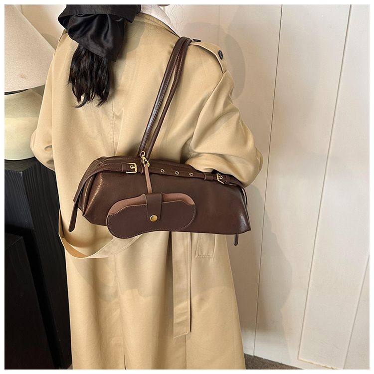 American Retro Niche Armpit Bag Women's 2025 New Trendy Pillow Bag Simple Large Capacity Handheld Commuting Bag_voghion.com