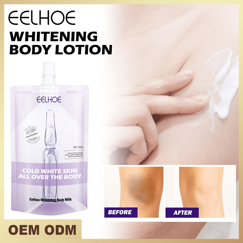 Whitening Body Beautiful Lotion lysner hudtonen, mindsker mørk hud, fugter, blødgør og bleger huden._voghion.com