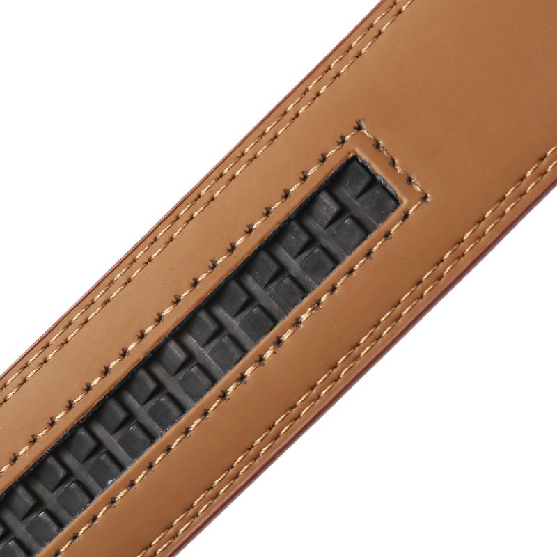 HOT New No Buckle Brand Men High Quality Male Genuine Real Leather Strap ForJeans Men's Belt 3.5cm LY35-3633_voghion.com