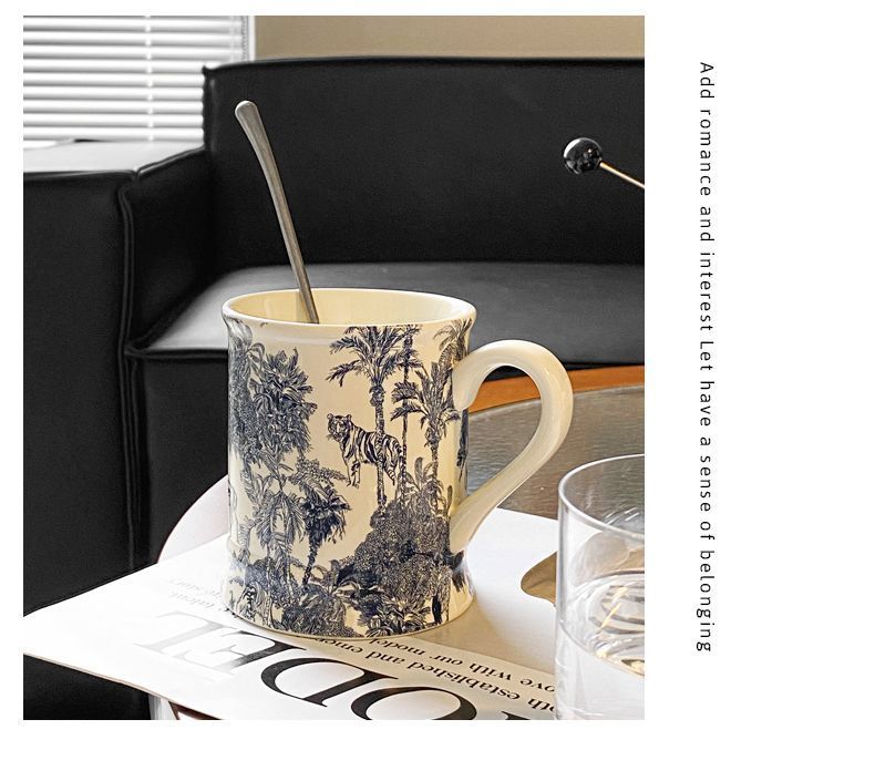 Ceramic Mug Water Niche Design Gift High-Value Coffee Office Drinking Cup_voghion.com