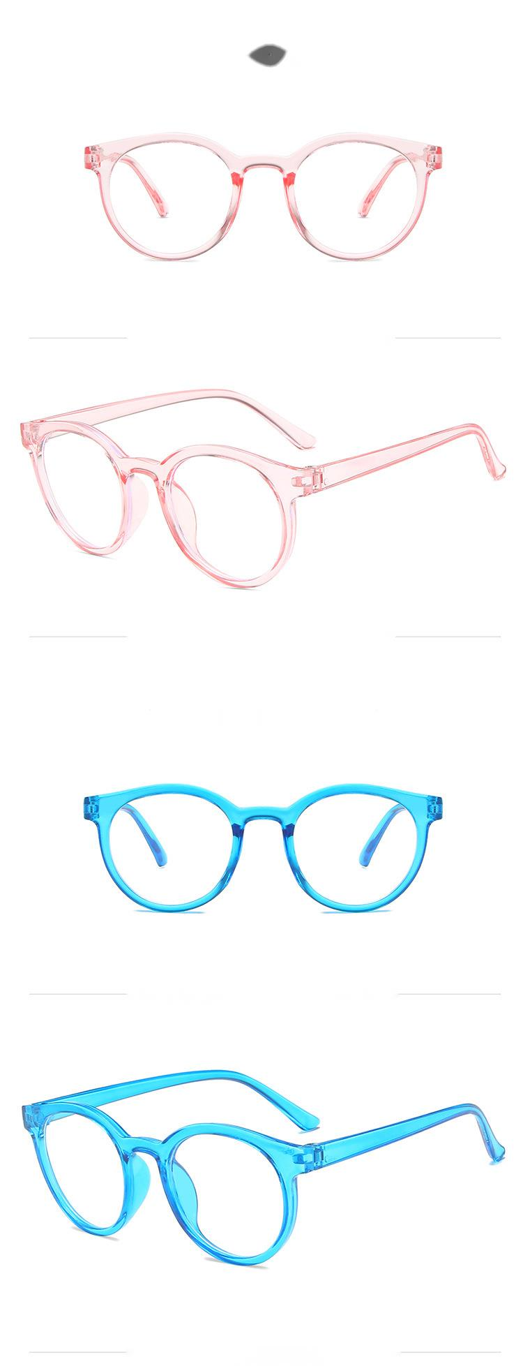 Neue runde Brille mit Anti-Blaulicht-Schutz für Kinder, Strahlenschutz für Kinder, Computer, Telefon, Online-Kurs_voghion.com