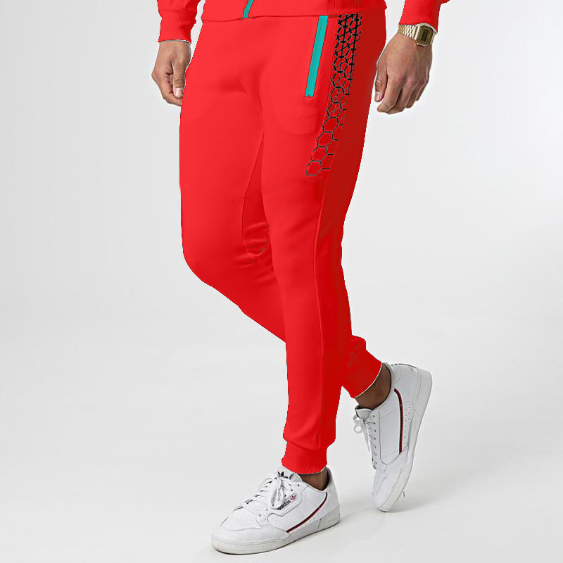 2022 Men's Tracksuit Casual Suit Winter New Brand Splice Jogging Suit Zipper Hoodie + Pants 2PC Suit Men's Sportswear_voghion.com